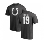 Football Indianapolis Colts #19 Johnny Unitas Ash One Color T-Shirt
