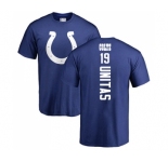 Football Indianapolis Colts #19 Johnny Unitas Royal Blue Backer T-Shirt
