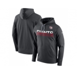 Men's New York Giants Nike Anthracite Sideline Circuit Pullover Performance Hoodie