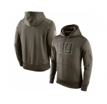 Men's New York Giants Nike Olive Salute To Service KO Performance Hoodie