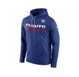 Men's New York Giants Nike Royal Sideline Circuit Pullover Performance Hoodie