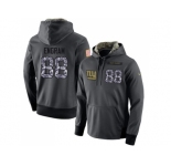 NFL Men's Nike New York Giants #88 Evan Engram Stitched Black Anthracite Salute to Service Player Performance Hoodie