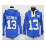 New York Giants #13 Odell Beckham Jr Royal Blue Player Winning Method Pullover NFL Hoodie