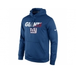 New York Giants Nike Royal Kick Off Staff Performance Pullover Hoodie
