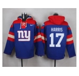 Nike New York Giants #17 Dwayne Harris Royal Blue Player Pullover NFL Hoodie