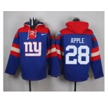 Nike New York Giants #28 Eli Apple Royal Blue Player Pullover NFL Hoodie