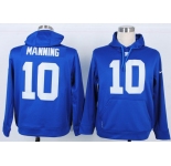 nike nfl jerseys new york giants #10 eli manning blue[pullover hooded sweatshirt]