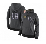 Football Women's New York Giants #18 Bennie Fowler Stitched Black Anthracite Salute to Service Player Performance Hoodie