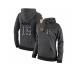 NFL Women's Nike New York Giants #15 Brandon Marshall Stitched Black Anthracite Salute to Service Player Performance Hoodiee