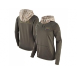 Women New York Giants Nike Olive Salute to Service Performance Pullover Hoodie