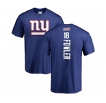 Football New York Giants #18 Bennie Fowler Royal Blue Backer T-Shirt