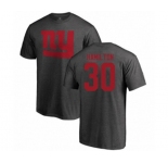 Football New York Giants #30 Antonio Hamilton Ash One Color T-Shirt