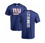 Football New York Giants #74 Mike Remmers Royal Blue Backer T-Shirt