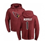 Football Arizona Cardinals #1 Kyler Murray Maroon Name & Number Logo Pullover Hoodie