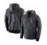 Football Men's Arizona Cardinals #1 Kyler Murray Stitched Black Anthracite Salute to Service Player Performance Hoodie