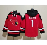 Men's Arizona Cardinals #1 Kyler Murray Red Ageless Must-Have Lace-Up Pullover Hoodie