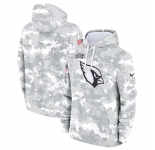 Men's Arizona Cardinals 2024 Arctic Camo Salute To Service Club Fleece Pullover Stitched Hoodie