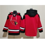 Men's Arizona Cardinals Blank Red Ageless Must-Have Lace-Up Pullover Hoodie