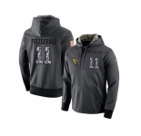 NFL Men's Nike Arizona Cardinals #11 Larry Fitzgerald Stitched Black Anthracite Salute to Service Player Performance Hoodie