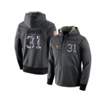 NFL Men's Nike Arizona Cardinals #31 David Johnson Stitched Black Anthracite Salute to Service Player Performance Hoodie