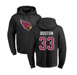 NFL Nike Arizona Cardinals #33 Tre Boston Black Name & Number Logo Pullover Hoodie