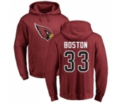 NFL Nike Arizona Cardinals #33 Tre Boston Maroon Name & Number Logo Pullover Hoodie