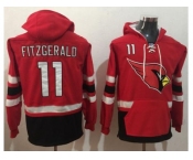 Nike Arizona Cardinals #11 Larry Fitzgerald Red Black Name & Number Pullover NFL Hoodie