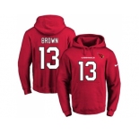 Nike Arizona Cardinals #13 Jaron Brown Red Name & Number Pullover NFL Hoodie