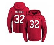 Nike Arizona Cardinals #32 Tyrann Mathieu Red Name & Number Pullover NFL Hoodie