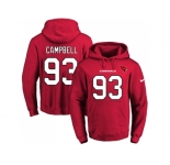 Nike Arizona Cardinals #93 Calais Campbell Red Name & Number Pullover NFL Hoodie