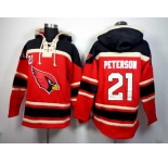 nike nfl jerseys arizona cardinals #21 patrick peterson black-red[pullover hooded sweatshirt]