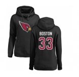 NFL Women's Nike Arizona Cardinals #33 Tre Boston Black Name & Number Logo Pullover Hoodie