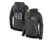 NFL Women's Nike Arizona Cardinals #40 Pat Tillman Stitched Black Anthracite Salute to Service Player Performance Hoodie