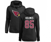 NFL Women's Nike Arizona Cardinals #85 Gabe Holmes Black Name & Number Logo Pullover Hoodie