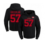 Football Men's San Francisco 49ers #57 Dre Greenlaw Black Name & Number Pullover Hoodie
