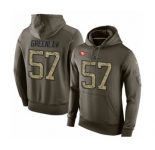 Football Men's San Francisco 49ers #57 Dre Greenlaw Green Salute To Service Pullover Hoodie