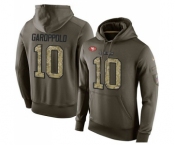 Football San Francisco 49ers #10 Jimmy Garoppolo Green Salute To Service Men's Pullover Hoodie