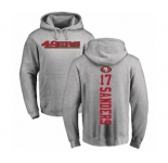 Football San Francisco 49ers #17 Emmanuel Sanders Ash Backer Pullover Hoodie