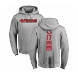 Football San Francisco 49ers #17 Jalen Hurd Ash Backer Pullover Hoodie