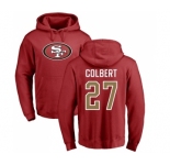 Football San Francisco 49ers #27 Adrian Colbert Red Name & Number Logo Pullover Hoodie