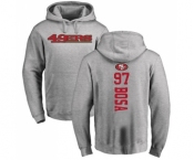 Football San Francisco 49ers #97 Nick Bosa Ash Backer Pullover Hoodie