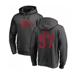 Football San Francisco 49ers #97 Nick Bosa Ash One Color Pullover Hoodie
