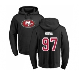 Football San Francisco 49ers #97 Nick Bosa Black Name & Number Logo Pullover Hoodie