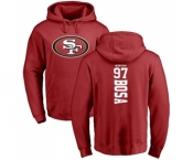 Football San Francisco 49ers #97 Nick Bosa Red Backer Pullover Hoodie