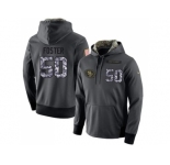 Men San Francisco 49ers #50 Reuben Foster Stitched Black Anthracite Salute to Service Player Performance Hoodie