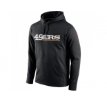 Men San Francisco 49ers Nike Black Circuit Wordmark Essential Performance Pullover Hoodie