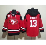 Men's San Francisco 49ers #13 Brock Purdy Red Black Ageless Must-Have Lace-Up Pullover Hoodie