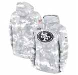 Men's San Francisco 49ers 2024 Arctic Camo Salute To Service Club Fleece Pullover Hoodie
