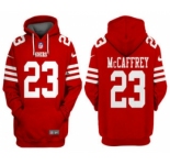 Men's San Francisco 49ers #23 Christian McCaffrey Red Alternate Pullover Hoodie