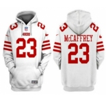 Men's San Francisco 49ers #23 Christian McCaffrey White Alternate Pullover Hoodie